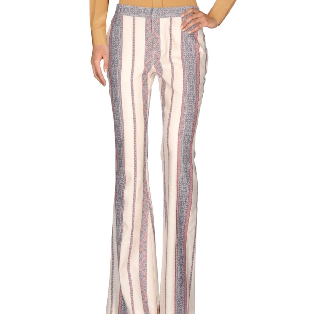 Derek Lam printed bootcut pants.